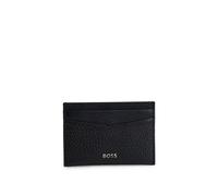 BOSS Kartenetui aus genarbtem Leder mit Metall-Logo - Style New Crosstown_Cardc., 50529515 Schwarz ONESI