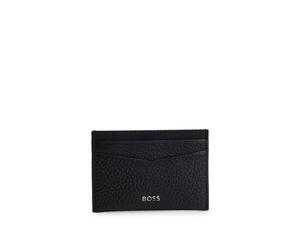 BOSS Kartenetui aus genarbtem Leder mit metallenem Logo-Schriftzug - Style New Crosstown_Cardc., 50529515 Schwarz ONESI