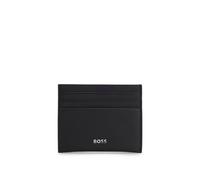 BOSS Kartenetui aus recyceltem Leder mit Metall-Logo - Style Northon_S Card, 50568400 Schwarz ONESI