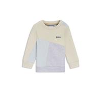 BOSS Kids-Fleece-Sweatshirt aus Baumwoll-Mix im Colour-Block-Design - Style J52459/21C02A, J52459 Hellbeige 81