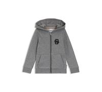 BOSS Kids-Hoodie aus Fleece mit Reißverschluss und Double-B-Monogramm - Style J52320/A4604A, J52320 Dunkelgrau 126