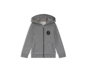 BOSS Kids-Hoodie aus Fleece mit Reißverschluss und Double-B-Monogramm - Style J52320/A4604A, J52320 Dunkelgrau 102