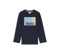 BOSS Kids-Longsleeve aus Baumwolle mit Logo-Artwork - Style J52371/84904A, J52371 Dunkelblau 114