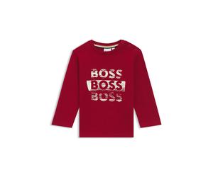 BOSS Kids-Longsleeve aus Baumwolle mit Logos - Style J52463/96D02A, J52463 Rot 81