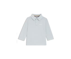 BOSS Kids-Longsleeve-Poloshirt aus Baumwoll-Piqué - Style J52449/79102A, J52449 Hellblau 86