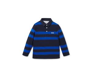 BOSS Kids-Longsleeve-Poloshirt mit Streifen und Logo - Style J51169/84908A, J51169 Dunkelblau 102