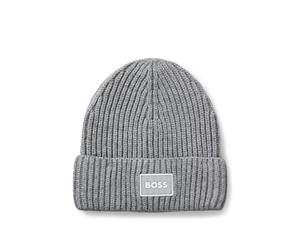 BOSS Kids-Mütze mit gummiertem Logo-Aufnäher - Style J52619/A46T2, J52619 Dunkelgrau 58