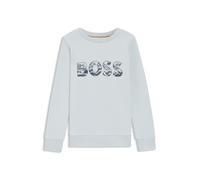 BOSS Kids-Sweatshirt aus Baumwoll-Mix mit Fleece-Struktur und Logo-Artwork - Style J52349/79104A, J52349 Hellblau 102