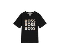 BOSS Kids-T-Shirt aus Baumwolle mit dreifachem Logo mit Farbverlauf - Style J52038/09B14A, J52038 Schwarz 126