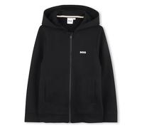 BOSS Kinder-Kapuzenpullover mit Logo und Reißverschluss