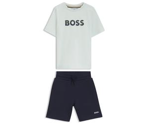 BOSS Kinder-Set aus T-Shirt und Shorts mit Logo-Details - Style J53008/73K04A, J53008 Hellgrün 162