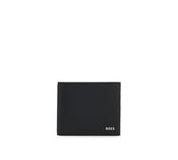 BOSS Klapp-Geldbörse aus recyceltem Leder mit Monogramm-Muster - Style Northon_M_4cc Coin, 50573510 Schwarz ONESI