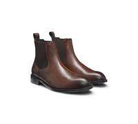 BOSS Klassische Chelsea Boots aus gebürstetem Leder - Style Tayil_Cheb_bu, 50552489 Dunkelbraun 43