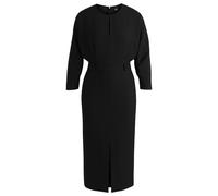 BOSS Kleid aus einem Material-Mix mit Details an der Taille - Style Ditela, 50543073 Schwarz 34