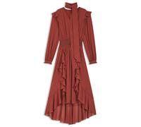 BOSS Kleid aus Krepp-Georgette mit abnehmbarem Schal - Style C_Domingue, 50556647 Dunkelrot 42