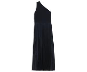 BOSS Kleid aus Rippstrick mit One-Shoulder-Design und Plissee-Rock - Style Foki, 50562654 Dunkelblau M