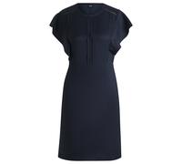 BOSS Kleid mit Schlüsselloch-Ausschnitt und Volant-Ärmeln - Style Deliniara, 50537402 Dunkelblau 42