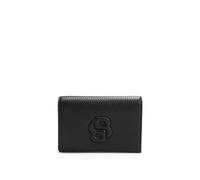 BOSS Kleine Geldbörse mit genarbter Struktur und Double-B-Monogramm - Style Anett New SM Wallet, 50536339 Schwarz ONESI