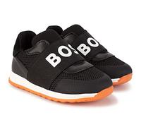 BOSS - Klettverschlusss-Ledersneakers Schwarz 100% Textil 20