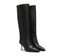 BOSS Kniehohe Boots aus Leder mit Stiletto-Absatz - Style Miah_HaBoot70_NABO, 50573044 Schwarz 41