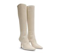 BOSS Kniehohe Boots aus Veloursleder und Leder - Style Charlize_Boot90_PUSD, 50553013 Natur 37