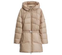 BOSS Knielange Jacke mit Kapuze und abnehmbarem Gürtel - Style Pepula, 50567452 Beige 40