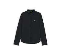 BOSS Knitterfreies Hemd aus Baumwoll-Jersey mit natürlichem Stretch - Style ST_Motion L, 50555946 Schwarz M