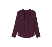 BOSS Kragenlose Regular-Fit Bluse aus Stretch-Seide - Style Banorah, 50538481 Dunkellila 36