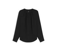 BOSS Kragenlose Regular-Fit Bluse aus Stretch-Seide - Style Banorah, 50538481 Schwarz 46