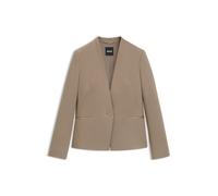BOSS Kragenloser Regular-Fit Blazer mit Metall-Knopf - Style Jemma1, 50541998 Beige 32