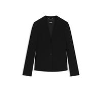 BOSS Kragenloser Regular-Fit Blazer mit Metall-Knopf - Style Jemma1, 50541998 Schwarz 32