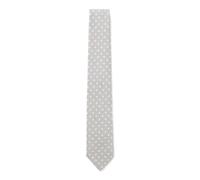 BOSS Krawatte aus Seiden-Leinen-Jacquard mit Punkte-Muster - Style C-TIE 7.5CM 262, 50561734 Grau gemustert ONESI