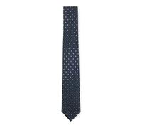 BOSS Krawatte aus Seiden-Mix mit feinen Double-B-Monogrammen - Style H-TIE CM 7.5 253, 50544757 Blau gemustert ONESI