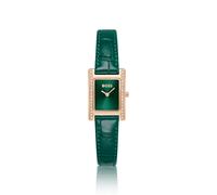 BOSS Kristallverzierte Uhr mit grünem Zifferblatt und grünem Lederarmband - Style LUCY PRECIOUS, 58565061 Grün ONESI