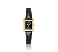 BOSS Kristallverzierte Uhr mit schwarzem Zifferblatt und passendem Lederarmband - Style LUCY PRECIOUS, 58565060 Schwarz ONESI