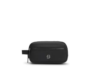 BOSS Kulturbeutel aus strukturiertem Twill mit Logo - Style B_Icon_Washbag, 50548082 Schwarz ONESI