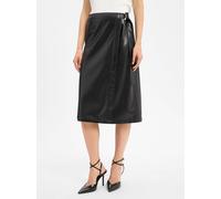 BOSS Kunstleder-Wickelrock Damen schwarz, 40