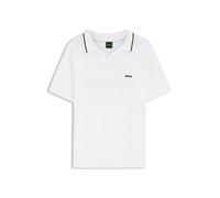 BOSS Kurzärmeliger Polo-Pullover aus Baumwolle mit Johnny-Kragen - Style KN_Member PS, 50558350 Weiß XXXL