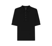 BOSS Kurzärmeliger Pullover aus Merinowolle mit Polokragen - Style Fidenka, 50545015 Schwarz XS