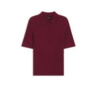 BOSS Kurzärmeliger Pullover aus Woll-Mix mit Polokragen - Style C_Fugano_1, 50559817 Dunkelrot S