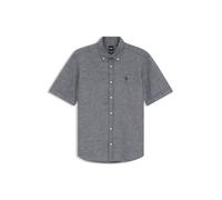 BOSS Kurzarm-Hemd aus Baumwoll-Leinen-Mix - Style H-LIAM-BD-SH-E-C-262, 50576027 Dunkelblau L