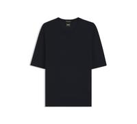 BOSS Kurzarm-Pullover aus Merinowolle - Style Farbella, 50544996 Dunkelblau L