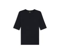 BOSS Kurzarm-Pullover aus Merinowolle - Style Farbella, 50544996 Dunkelblau S