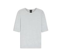 BOSS Kurzarm-Pullover aus Merinowolle - Style Farbella, 50544996 Hellblau M