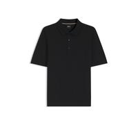 BOSS Kurzarm-Pullover aus Schurwolle mit Polokragen - Style H-Nolano, 50560485 Schwarz XL