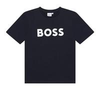 BOSS Kids-T-Shirt aus Baumwoll-Jersey mit Kontrast-Logo - Style J25P24/09B04A, J25P24 Dunkelblau 162