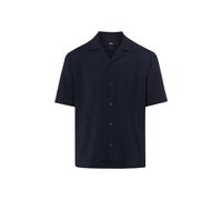 BOSS Kurzarmhemd mit Wollanteil Herren Modern Fit Wolle blau, XL