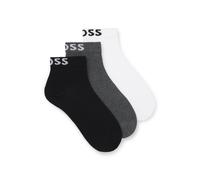 BOSS Kurze Socken mit Logos im Dreier-Pack - Style 3P SH Logo CC SP W, 50533849 Weiß / Grau / Schwarz 35-38