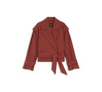 BOSS Kurze Trenchjacke mit Gürtel - Style C_Jophelia, 50556385 Dunkelrot 46