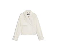 BOSS Kurzer Trenchcoat aus angerautem Krepp - Style Parcae, 50556422 Natur 42